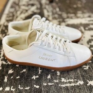 Mens Saint Laurent Leather Sneakers